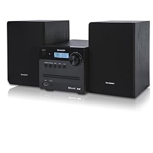 SHARP XLB515 Mirco-geluidssysteem 40W (digitale radio met DAB, DAB+ en FM/FM-radio, Bluetooth, USB, CD, MP3), zwart
