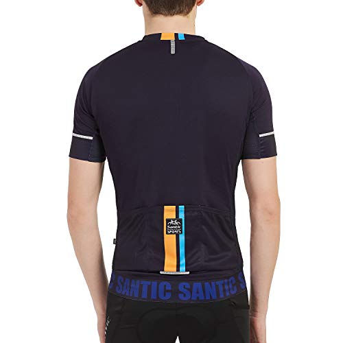 Santic Cycling Jerseys for Mens Cycling Jersey Short Sleeves Cycling Tops Bike Jersey Stretchable with Pockets - Image 5