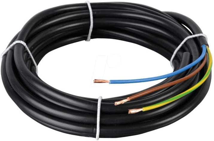 SHPELEC® FLEXIBLE 3 Core Cable 1.5mm 3183YH BASEC Approved Black PVC LED Lighting 5m 10m 20m 25m 50m (5m)