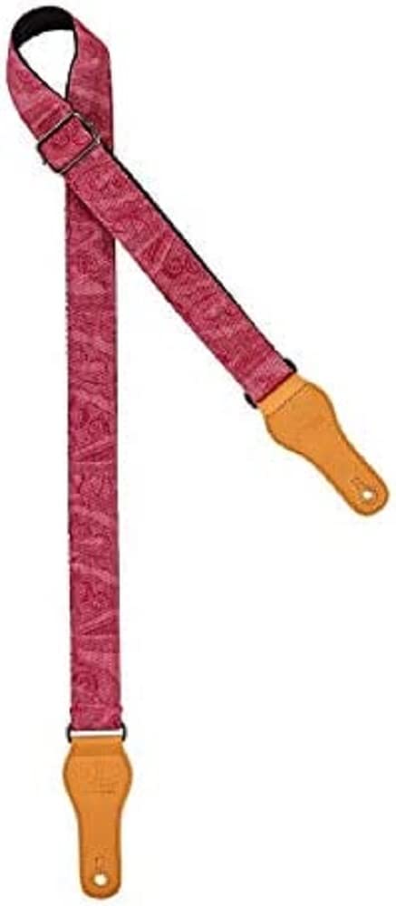 Ortega Guitars Adjustable Ukulele Strap – Spring Series – Cotton, Pink (OCS-320U)