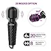 Upgrade Wand Massager, Handheld Cordless Rechargeable Wand Massager with 8 Powerful Speeds and 20 Modes, Waterproof Handheld Personal Powerful Wand Massager for Back Neck Shoulder Legs (Purple)