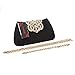 Fawziya Heart Shaped Clutch Velvet Evening Bags And Clutches For Women-Black