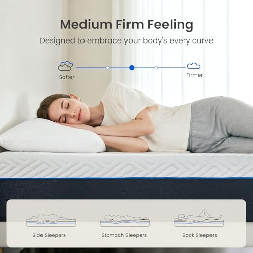Belbbos Single Memory Foam Mattress 90x190x20cm — Medium Firm Orthopedic Support with Breathable＆Removable Cover,Cooling Gel Foam for Pressure Relief＆Back Pain— CertiPUR-US Certified