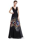Ever Pretty Floral Printed Sleeveless V Neck Maxi Dress 08724
