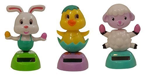 Solar Powered Dancing ~ EASTER (3-Pack) BUNNY, CHICK, LAMB ~ (2015)