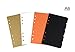 Chris.W 4Pack A6 Binder Index Tab Dividers Index Classified Lables Filler Project Sorter Pages for A6 6-Holes Ring Binders/Planner/Notebook(White/Black/Colored/Brown)