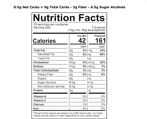 Keto Chocolate Brownie Baking Mix - Low Carb Sugar Free Stevia Sweetened - Gluten Dairy Free Non GMO Paleo Keto Friendly Fudge Brownie Bake Mix Dessert Cake Snack - Thumbnail 2