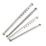Yiguo 4pcs RC 1:10 Aluminum Linkage Front Rear Lower Suspension Links Set for AXIAL SCX10 Silver
