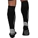 Elite Wool Race Ski Socks - Warm Comfortable Ski Socks, Snowboard Socks - Merino Wool Ski Socks - PureAthlete (Black/Silver, S/M)