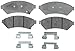 ACDelco 14D1075CH Advantage Ceramic Front Disc Brake Pad Set with Hardware