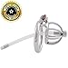 TERNENCE Metal Male Chastity Device Steel Stainless Cock Cage Sex Toy Ring with Tube (1.77 inch / 45mm)