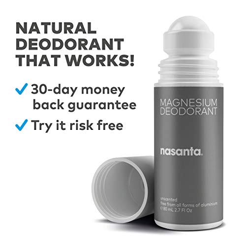 nasanta Magnesium Deodorant Australian Made, Aluminum Free, Baking