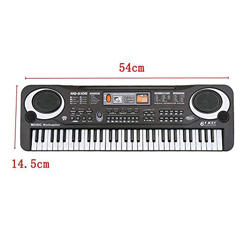 Mini Electronic Piano, FuriGer Digital Music Piano Keyboards 61 Key, Portable Multi-Function Electronic Musical Instrument with Microphone for Kids/Children/Toys/Gifts, Teaching/Educate for Beginners