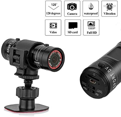 F9 Mini Portable Full HD 1080P Waterproof Outdoor Sports DV Video Camera with Microphone- 120 Degree A + Grade High Resolution Wide Angle Lens,Suitable for Various Kinds of Extreme Outdoor Adventure