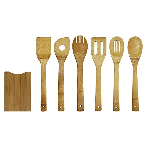 Oceanstar Bamboo Cooking Utensil Set, 7-Piece - Thumbnail 2