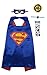 Special 4-Piece Superman Set Includes Cape, Mask, Superhero Stickers and Bracelet