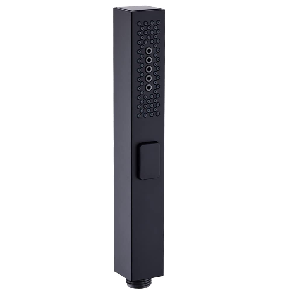 Handheld Shower Head,Bigemai 3 Modes High Pressure Square Shower Head for Bath, Water Saving Chrome Finish (Black)