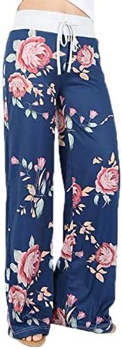 TOYIS Casual Yoga Pants,Womens Floral Yoga Palazzo Drawstring Casual Loose Wide Leg Pants Trousers Leggings