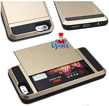 iPhone 6 Hybrid Case, OPSEC [Heavy Duty] Impact Resistant Wallet with Card Cover Slot and Protective Armor Shell + Anti-scratch Hard PC Back Cover Skin ID for Apple iPhone 6 6S 4.7" Devices