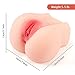 Pussy Ass Male Masturbator with Stimulation Pearls for Intense Pleasure,3D Realistic Butt Anal Stroker and Virgin Vagina Love Doll Sex Toys with 2 Holes for Men Masturbation (Flesh)