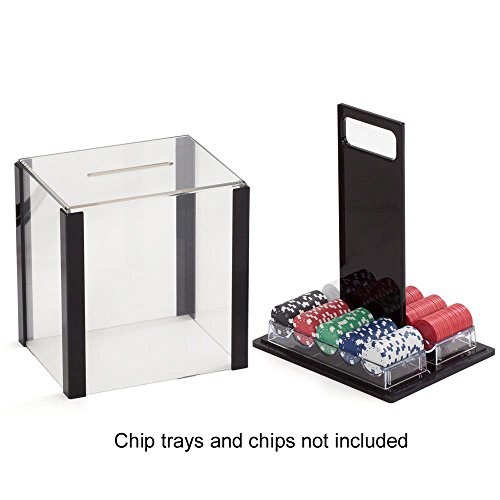 GSE Games & Sports 1000 Count Acrylic Chip Carrier Case with 10 Chip Trays (Carrier Only)