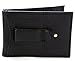 Alpine Swiss Men's Leather Flip-Fold Money Clip Front Pocket Wallet, Black