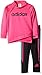 adidas Toddler Girls' Long Sleeve Top and Pant Set, Medium Pink, 3T