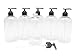 Baire Bottles 16 oz Empty Refillable Plastic Pump Bottles Dispenser 6 Pk PET, BPA Free Refillable Containers Shampoo Lotion Oil Liquid Soap Waterproof Labels USA (Clear with Black Pump, Damask Labels)