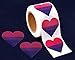 Fundraising For A Cause 250 Bisexual Pride Heart-Shaped Stickers - Bi-Pride Heart Stickers on a Roll