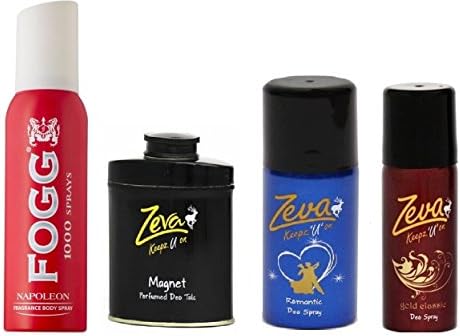 Fogg Napolean Bodyspray & Zeva Keepz U On Deodorant without alcohol For women/men's fragrances ladies Gift set/travelpack -fgNP-3pc45ml-mt50gm