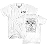 Star Wars Vitruvian Man Storm Trooper Leonardo da Vinci Funny Tee Adult Mens Graphic T-Shirt (White, XXX-Large)