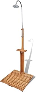 vidaXL Gartendusche Holz Drehbare Duschkopf Pooldusche Außendusche für Camping