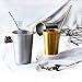 YIHONG Set of 8 Stainless Steel Metal Straws Ultra Long 10.5 Inch Reusable Straws For Tumblers Rumblers Cold Beverage Gold (4 Straight|4 Bent|2 Brushes)