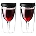 Vino2Go Double Wall Acrylic Tumbler with Black Lids, 10 oz, Pack of 2