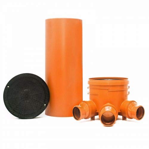 KG Schacht DN400/DN110 - Komplett SET - KG Rohr - Kanal Entwässerung - Deckel - KG Abwasserschacht D