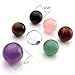CrystalTears Seven Star Group Amethyst Chakra Sphere Crystal Balls with Black Obsidian Base Reiki Healing