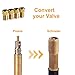 SUNIY Bike Presta Valve Adapter Adaptor Bicycle Tire Valve Converter Copper Valve for Road Bike Pump Accessories Cycling Tire Tools 4 Pcs+4Pcs Presta Valve Cap+4Pcs Schrader Valve Cap