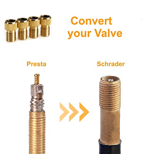 SUNIY Bike Valve Adapter Bicycle Tire Valve Converter Copper Valve for