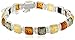 Amazon Collection Sterling Silver Multicolored Amber Bracelet, 7