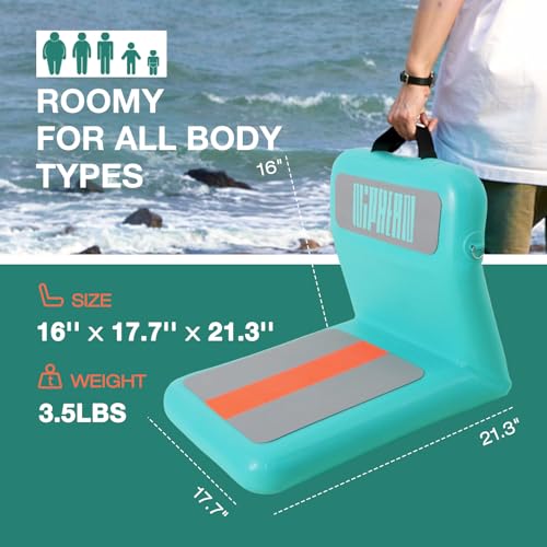 Niphean Paddle Surf Seat Ergonomic and Robust Backrest, Inflatable Kayak Seat, Compatible with Canoe, Boat, Sup Kayak, Paddle Surf Chair with Backrest for Versatile Use, No Tie Needed