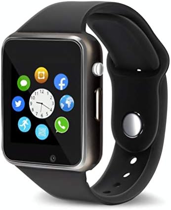 Bluetooth Smart Watch - Nitros Fitness Tracker, Touch Screen Smart Wrist Smartwatch Support SIM SD Card, Make/Answer, Camera, Pedometer, Sync Compatible for Android and iOS for Women Men Kids (Black)