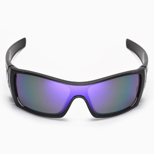 Walleva Replacement Lenses for Oakley Batwolf Sunglasses - Multiple Options Available (Purple Coated - Polarized) - Thumbnail 2