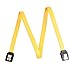 Relper-Lineso 6 Pack 18 Inches SATA III 6.0 Gbps Data Cable with Locking Latch (Yellow)