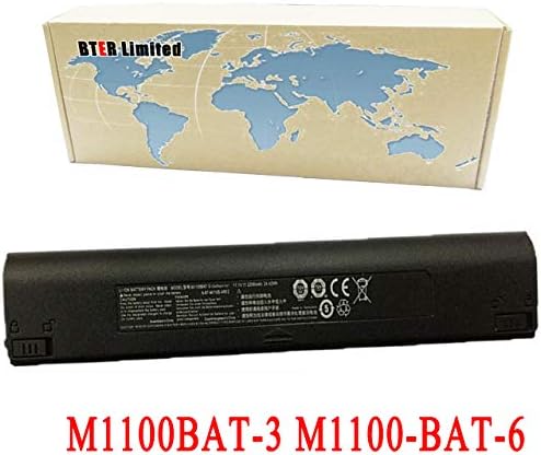Bter 11.1V 2200mAh Laptop M1100BAT-3 M1100-BAT-6 Battery for Clevo M1100 M1110 M1110Q M1111 M1115 VNB109D Q2005 Laptop