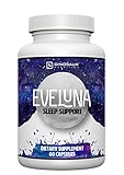 Eveluna - Natural Sleep Aid Supplement with Melatonin, Valerian, Tryptophan, 5-HTP and More - Non-Habit Forming Sleeping Pill Support - Wake Rested And Refreshed - 60 Veggie Capsules (1)