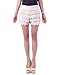 HDE Women's Lace Shorts Fitted Scallop Hem Crochet Mini Hot Pants (Cream, Medium)