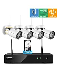 Pan Tilt & Audio   Kittyhok Sistema de cámara de seguridad inalámbrica