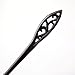 FINGER LOVE LUX Crystal Rhinestone Pearl Enamel Hair Stick with Tassels (A, Black)
