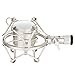 Neewer Silver Microphone Shock Mount Holder Clip Anti Vibration Suspension High Isolation for Studio Condenser Mic, Ideal for Radio Broadcasting Studio, Voice-over Sound Studio and Recording