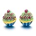 Fsmiling 24 PC Mix Ball Daisy Unicorn Rainbow Cake Assorted Stud Earrings Set, Hypoallergenic